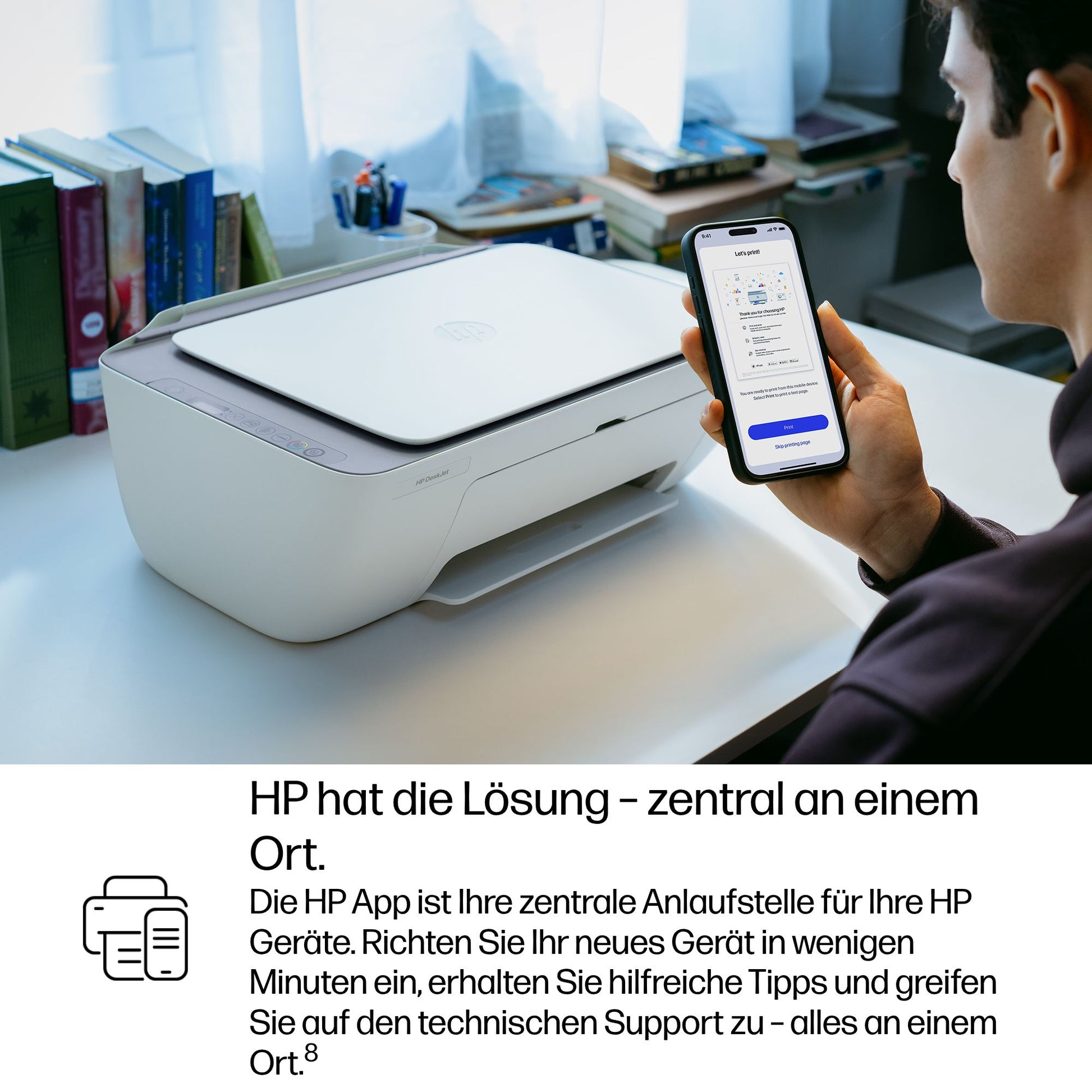 HP DeskJet 2922 All-in-One – Farbtintenstrahl-Multifunktionsdrucker, A4, 3-in-1, Duplex, WLAN, AirPrint