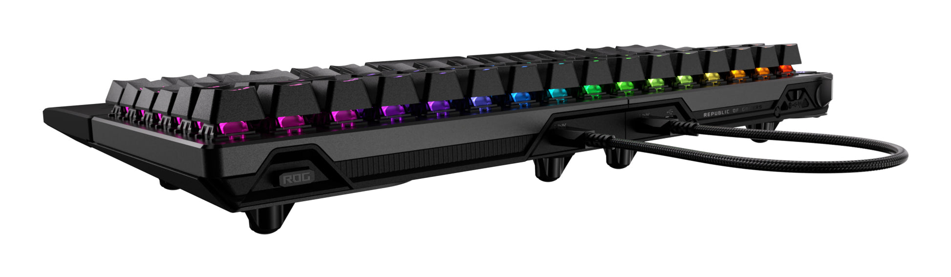ASUS ROG Falcata – Gaming-Tastatur 75% – Mechanisch – Bluetooth & 2,4 GHz (USB-A Empfänger) – RGB – Schwarz