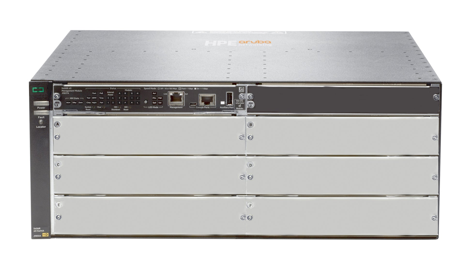 HPE Aruba 5406R zl2 – Verwalteter L2/L3 Switch – 6× Modulslots, bis 48× 10G, bis 144× 1G