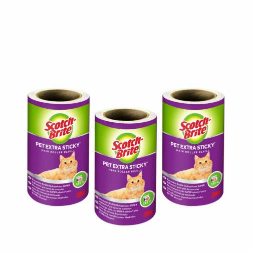 Scotch-Brite Kleiderroller Ersatzrollen – Papier, Weiss, 3 Stk.
