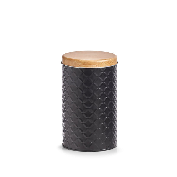 Zeller Present Vorratsdose 1,4 l, Ø 10,7 × 18 cm, Metall, Schwarz
