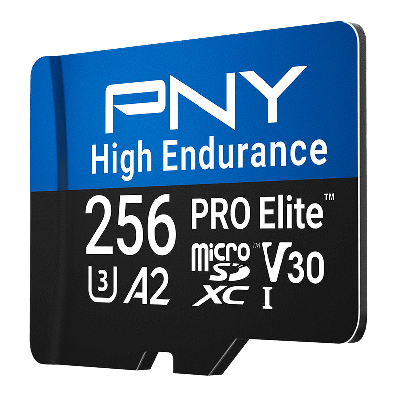 PNY PRO Elite microSDXC 256 GB – UHS-I, Klasse 10, U3, V30, A2, 100/90 MB/s