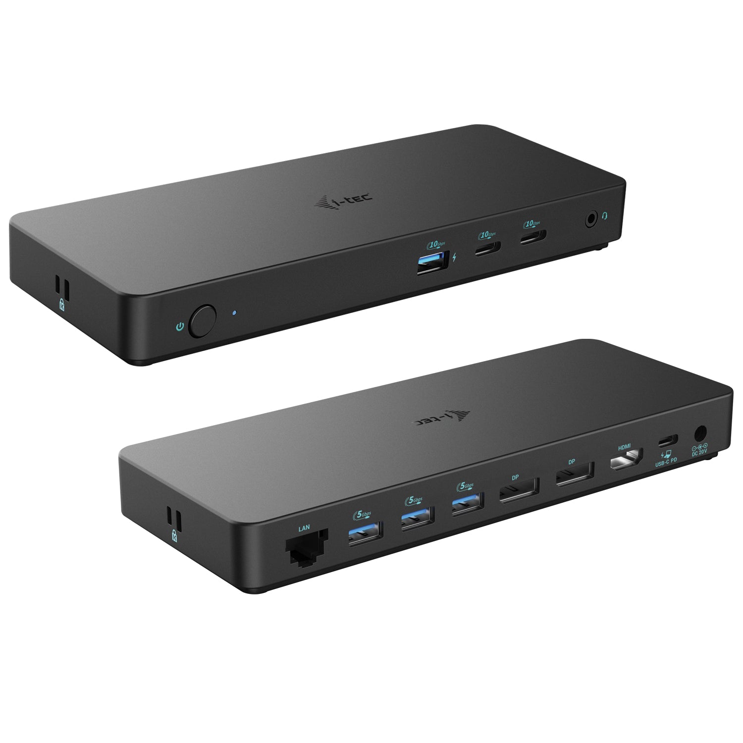 i-tec Gen2 Pro Dockingstation – USB-C, 2× DP, 1× HDMI, 5× USB-A, 100 W PD, GbE, 3,5 mm Audio, für Windows/Mac
