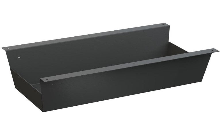 Bachmann CONI COVER Untertisch-Kabelwanne – 220×430×110 mm – Stahl – Schwarz, Schraubbefestigung