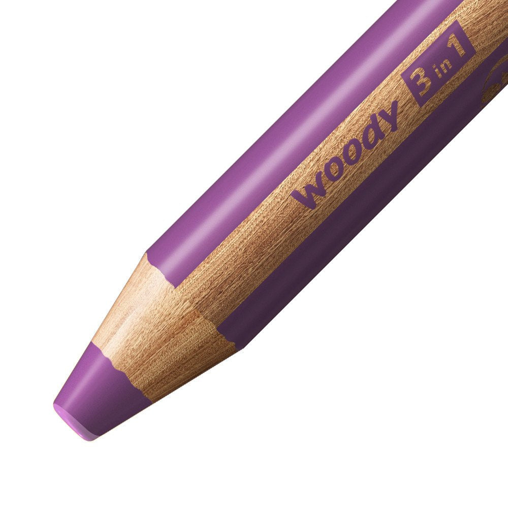 STABILO woody 3 in 1 – violett, rund, Ø 10 mm