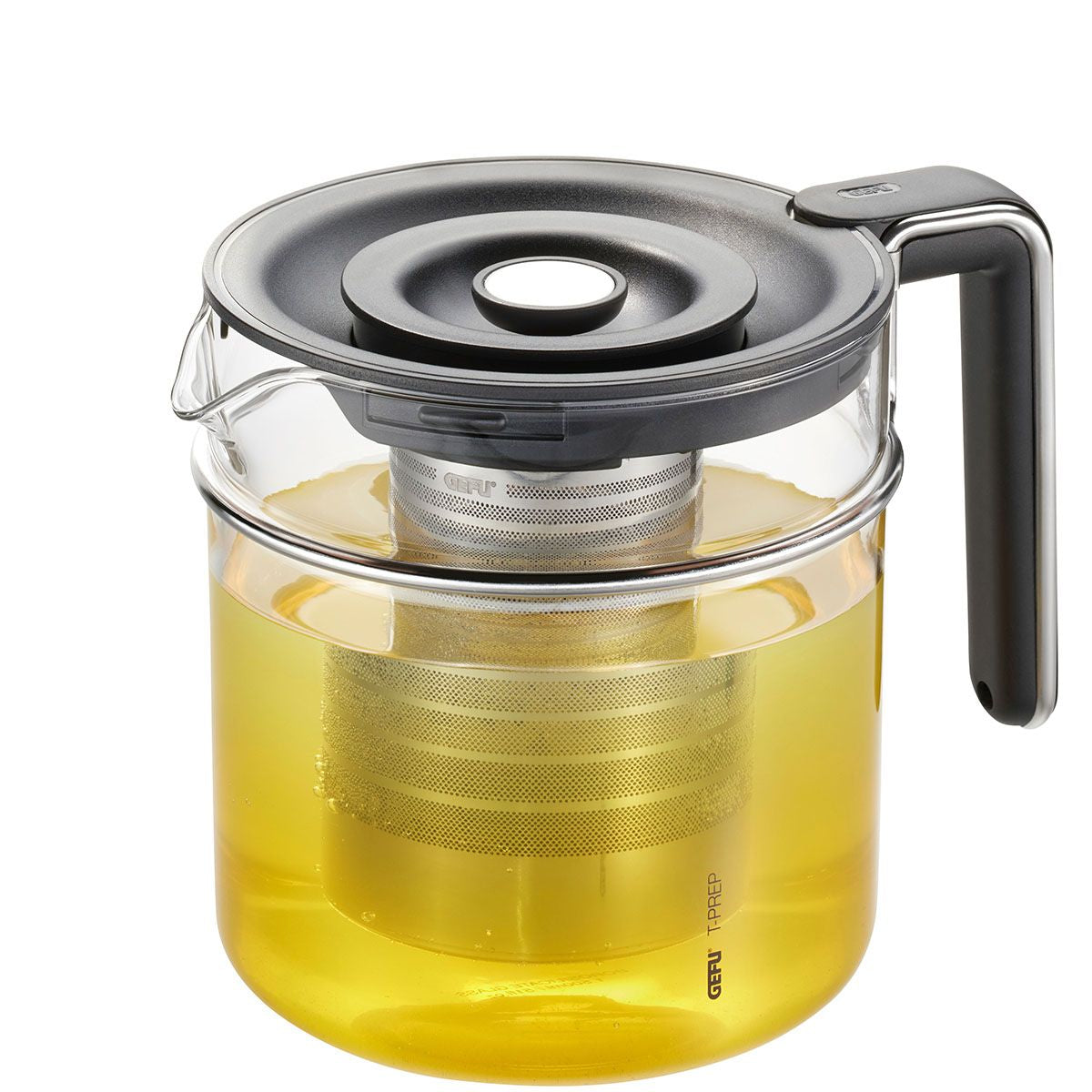 GEFU Teekanne – 1,5 l, 15,0 × 21,0 × 15,8 cm, Borosilikatglas, spülmaschinenfest, mit Edelstahlfilter