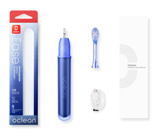 Oclean Schallzahnbürste Ease – IPX7, 120–160 Tage Akkulaufzeit – Blau