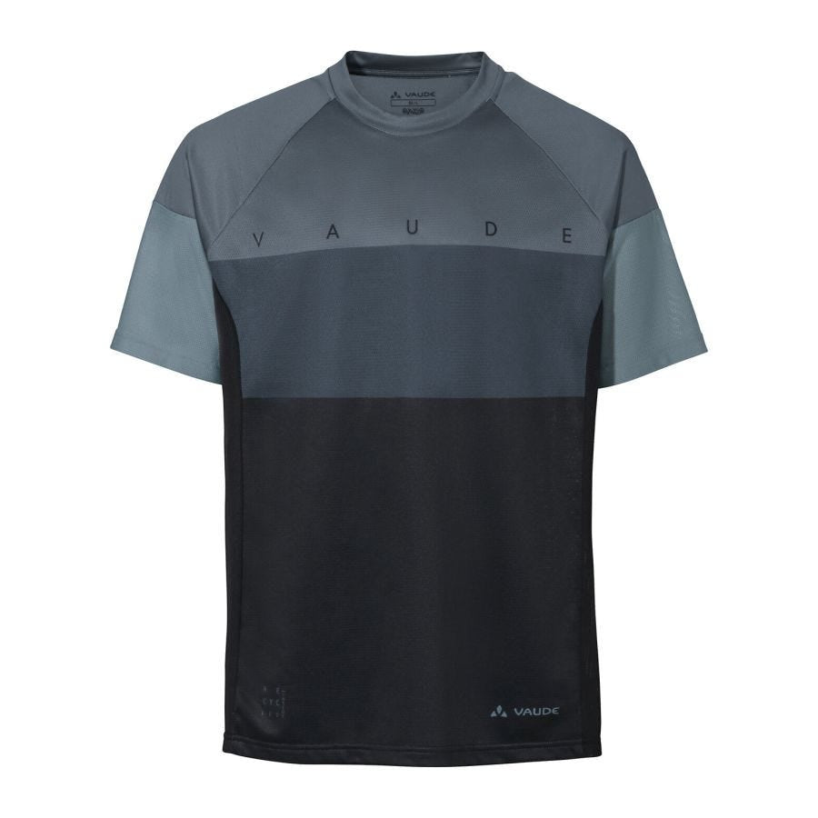 VAUDE T-Shirt Moab VI – L – Grau, Polyester (recycelt), Grüner Knopf