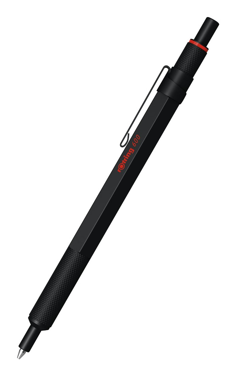 Rotring 600 Gelschreiber – Schwarz, Strichstärke 0,55 mm, Druckmechanik, schnelltrocknend