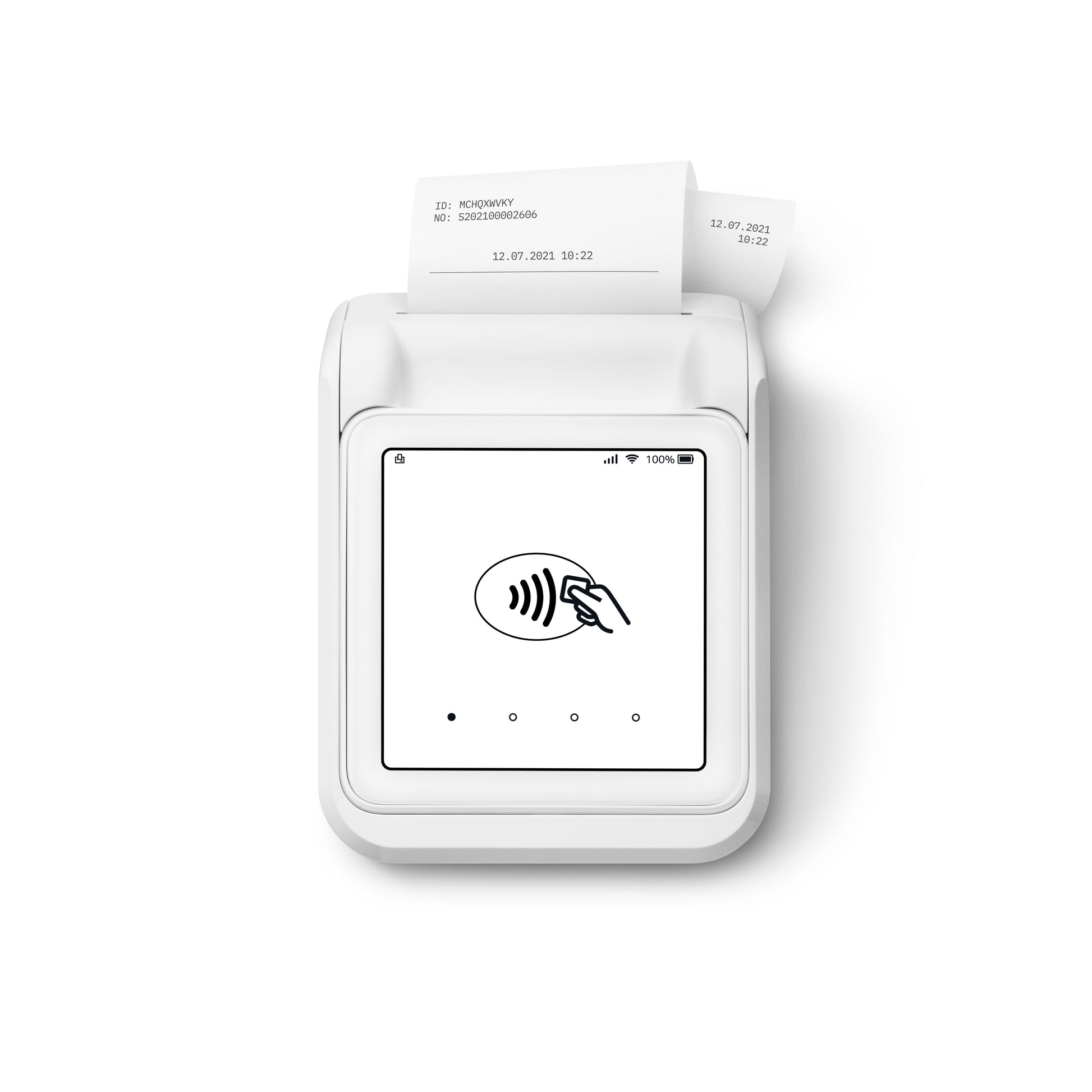 SumUp POS-Terminal mit Bondrucker – WLAN/4G, kontaktlos & EMV – weiss