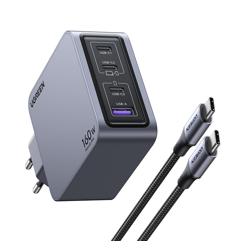 Ugreen Nexode Pro Netzteil – 160 W, PD, GaN – für Smartphones, Tablets, Laptops