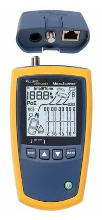 Fluke Mikroscanner 2 – Netzwerk-Kabeltester – RJ11/RJ45, PoE, LCD