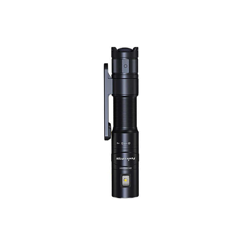 Fenix Taschenlampe LD12R – 600 lm, 186 m, IP68, Akkubetrieb, USB, 2 Stufen – Schwarz