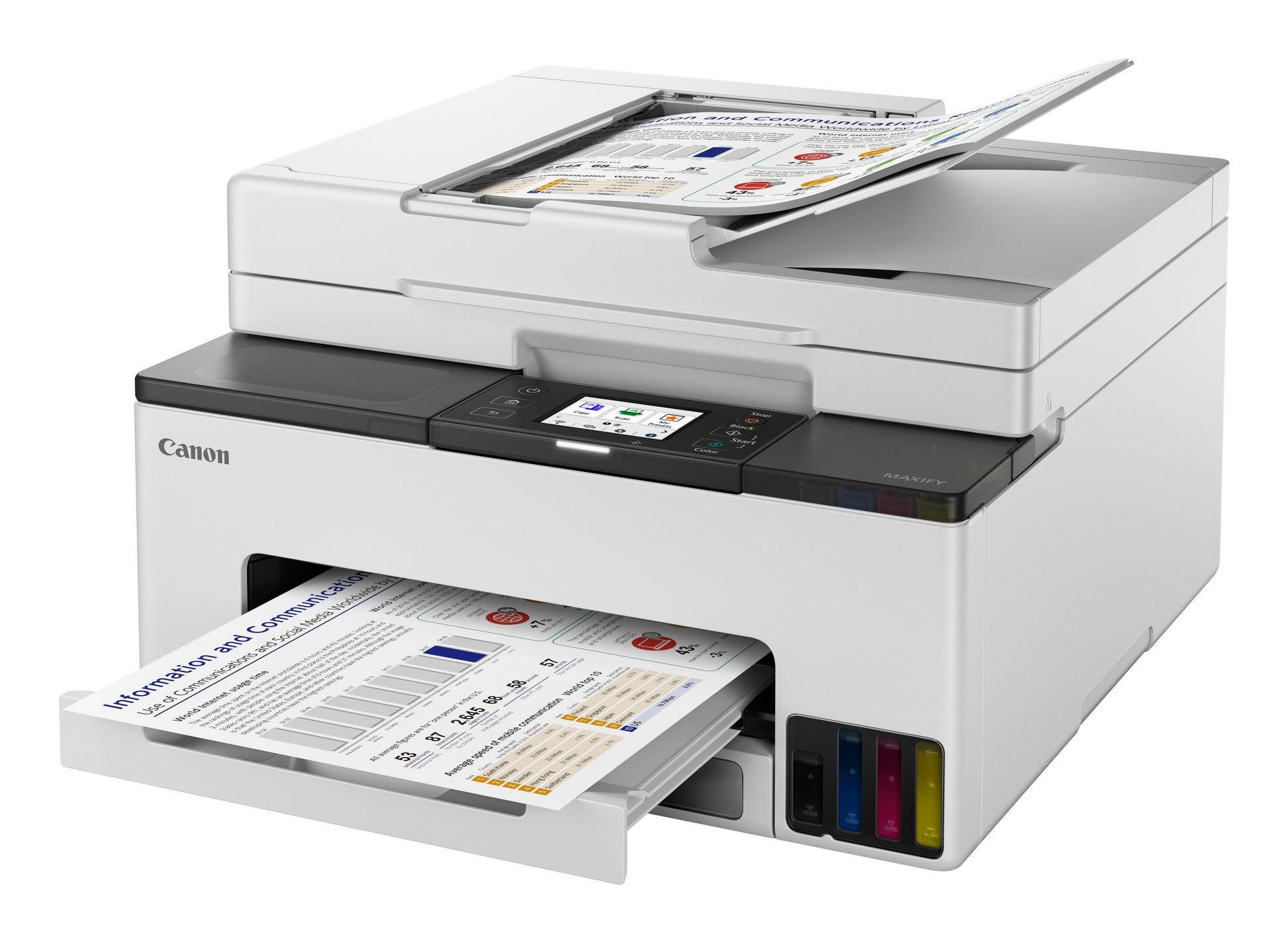 Canon MAXIFY GX2050 – Farbiges Tintenstrahl-MFP A4, 4-in-1 – USB/LAN/WLAN – Duplex – 15 ppm S/W, 10 ppm Farbe