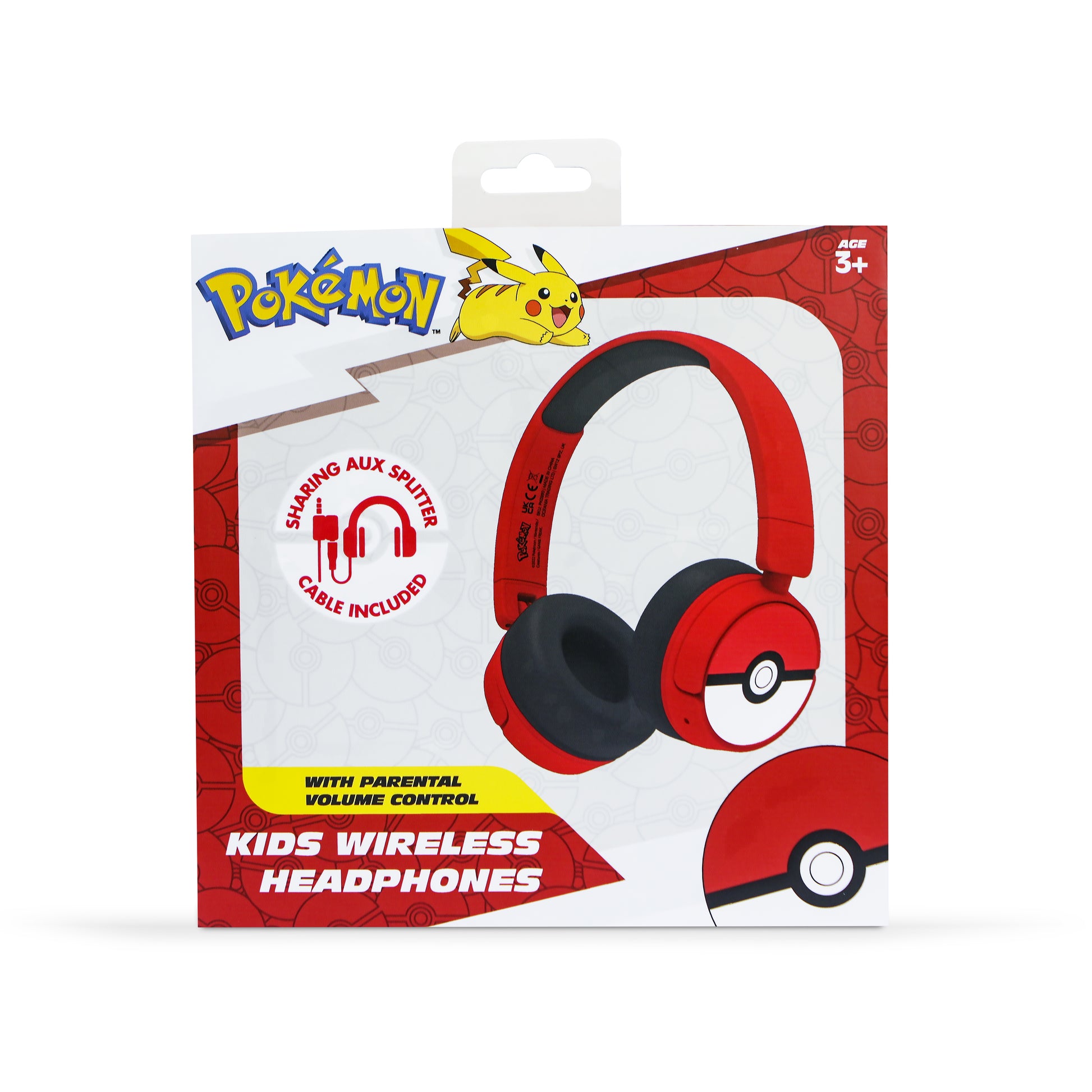 OTL Technologies OTL Pokémon PK1000 Kinderkopfhörer – On-Ear, Stereo, Kabel + BT, Rot/Weiss, BT 5.1