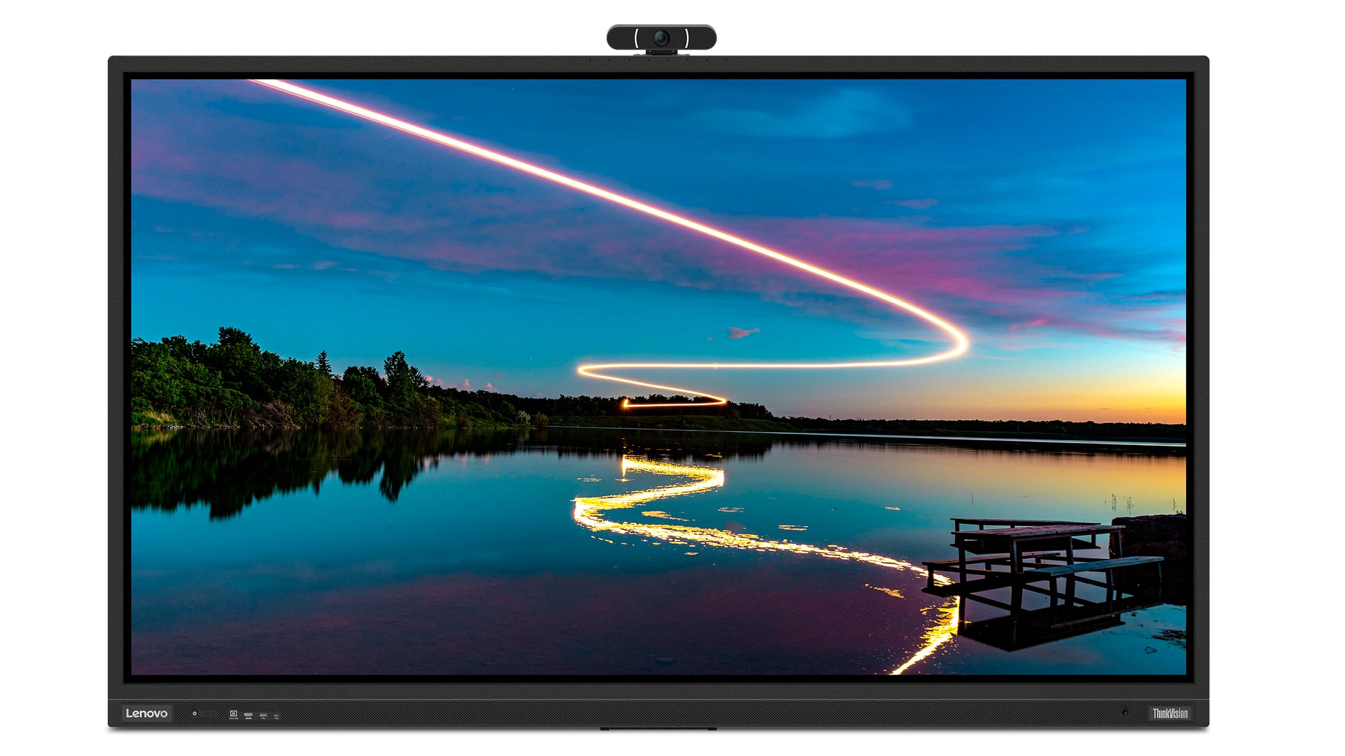 Lenovo ThinkVision T86 – 86" 4K UHD VA 60 Hz – LAN, Lautsprecher, Smart, Touch