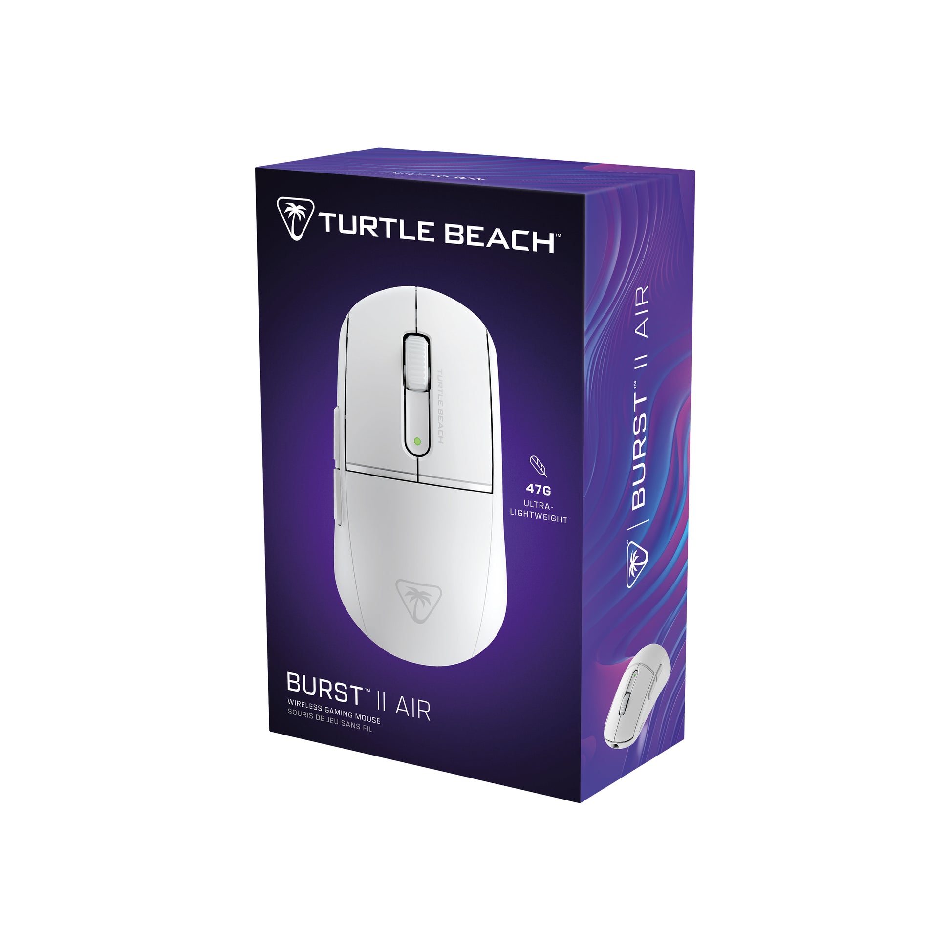 Turtle Beach Burst II Air Gaming-Maus – kabellos, 26'000 DPI, 6 Tasten, für Rechtshänder, ultraleicht, weiss