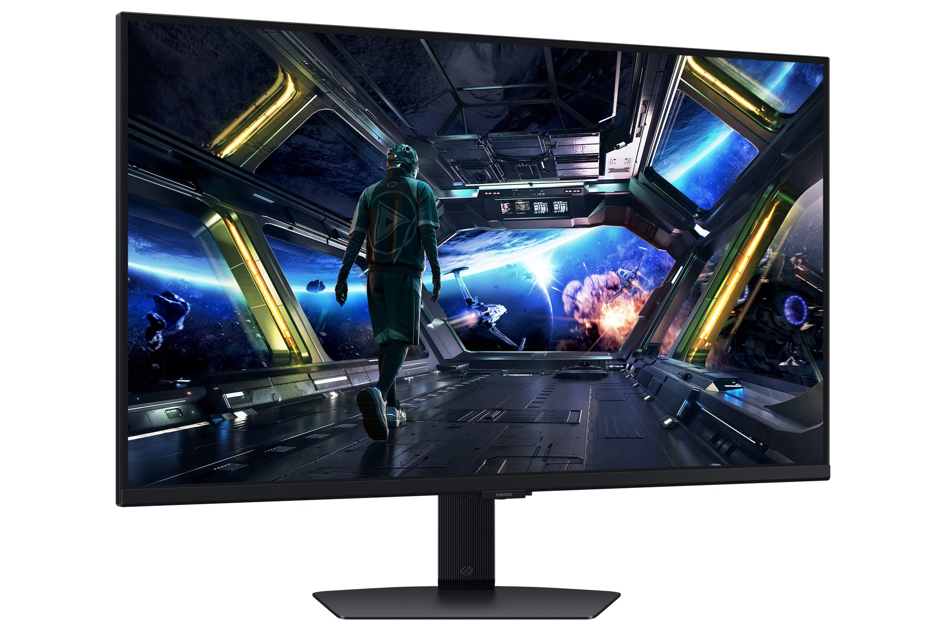 Samsung G70F – Monitor, 27", 3840 × 2160 (UHD 4K), IPS, 360 Hz, 350 cd/m², VESA 100 × 100, Schwarz