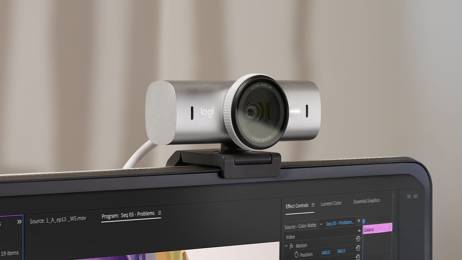 Logitech MX BRIO – Webcam – 4K, Grau