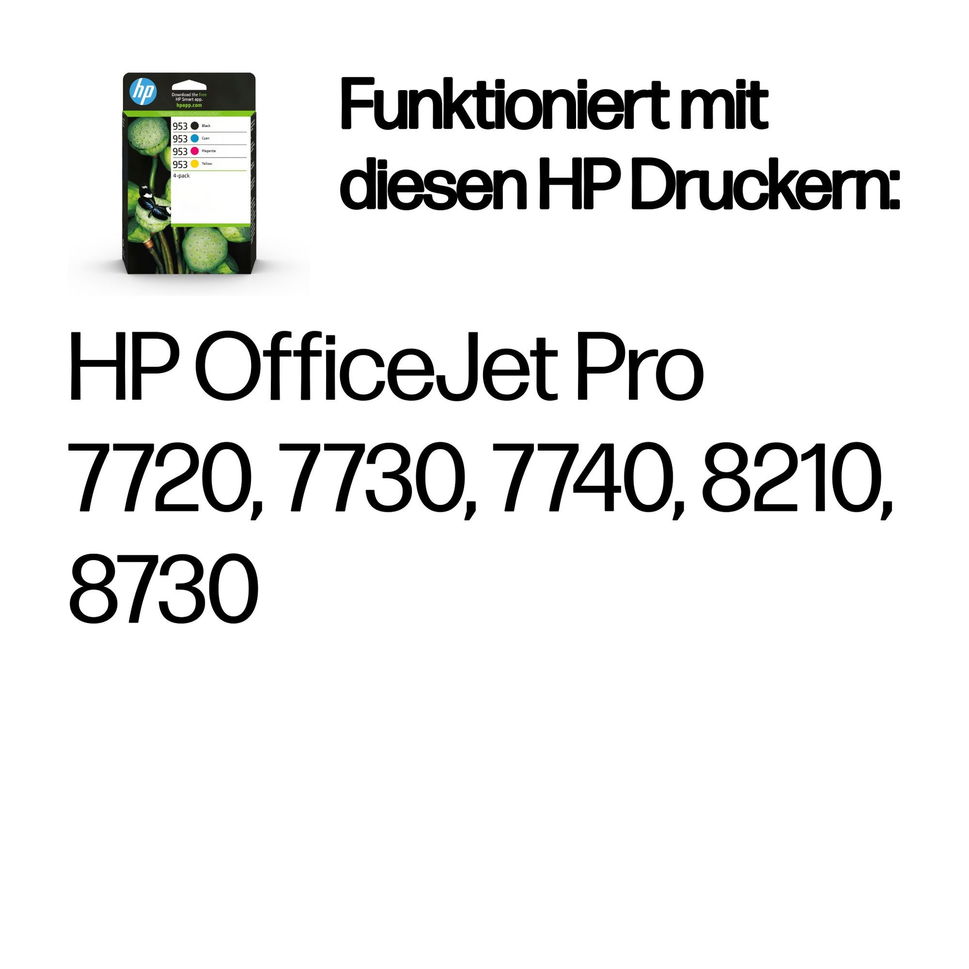 HP Tintenpatronen-Multipack 953, CMYK, 4er-Pack