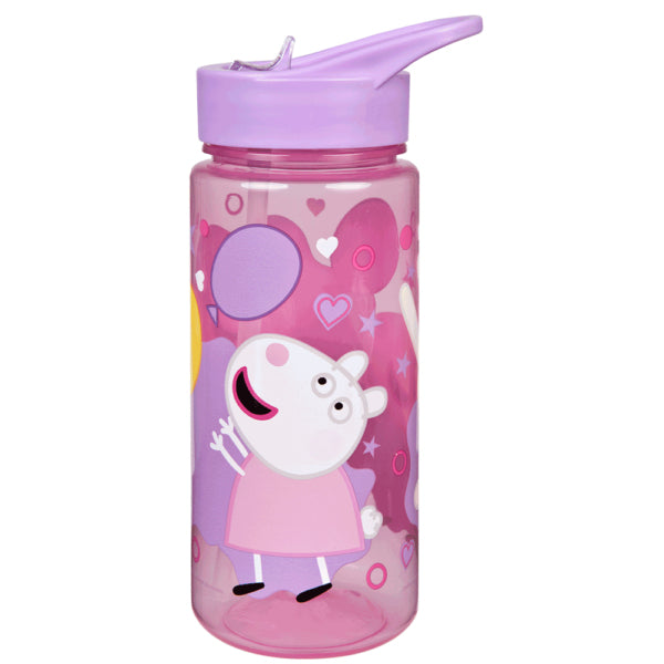 Scooli Kindertrinkflasche 500 ml – mit Strohhalm, Kunststoff, Peppa Pig
