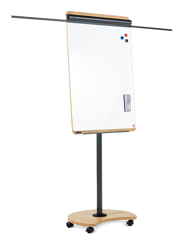 Rocada Flipchart Mobil NAT0616 – 69 × 113 cm, weiss, Melamin, Stahl