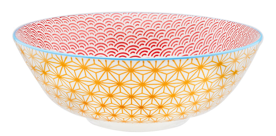 Björn PATTERN Suppenteller – Porzellan, Mehrfarbig, Ø 21,0 cm, 6 Stück