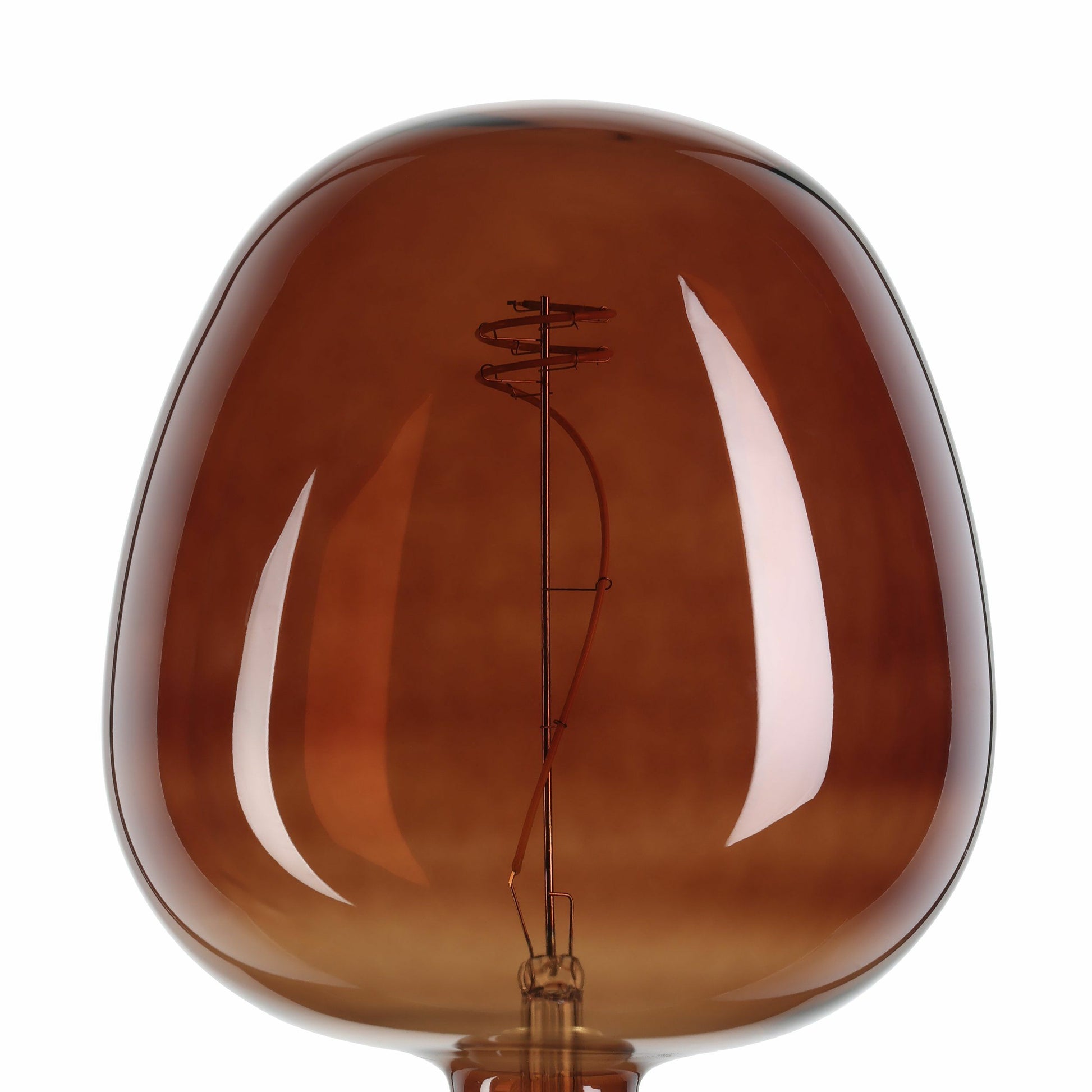 EGLO LED-Leuchtmittel Globe G190 E27 – 4 W dimmbar, 40 lm, 2000 K warmweiss, 120°, Glas cognac