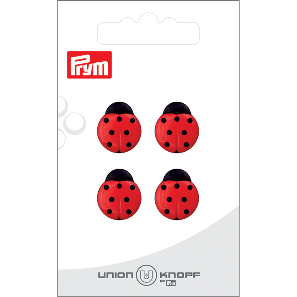 Prym Knöpfe Ø 14 mm – Polyester, rot, 4 Stück