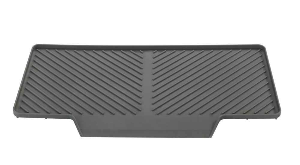 WENKO Abtropfmatte 20 × 40 × 3 cm, Kunststoff, Grau