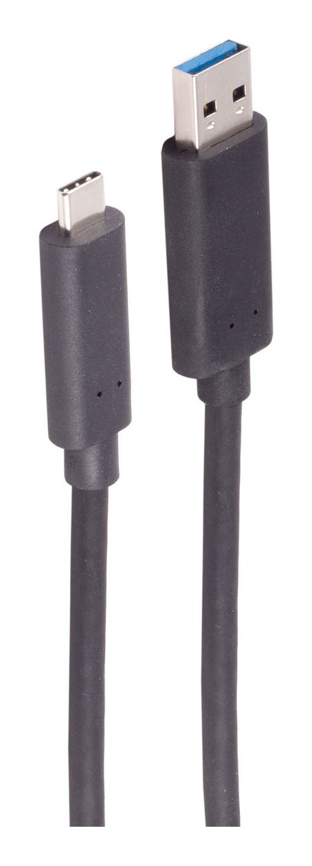 Shiverpeaks – USB-A auf USB-C Kabel – USB 3.2 Gen 1 (5 Gbit/s) – 10 m – TPE-Mantel – Schwarz