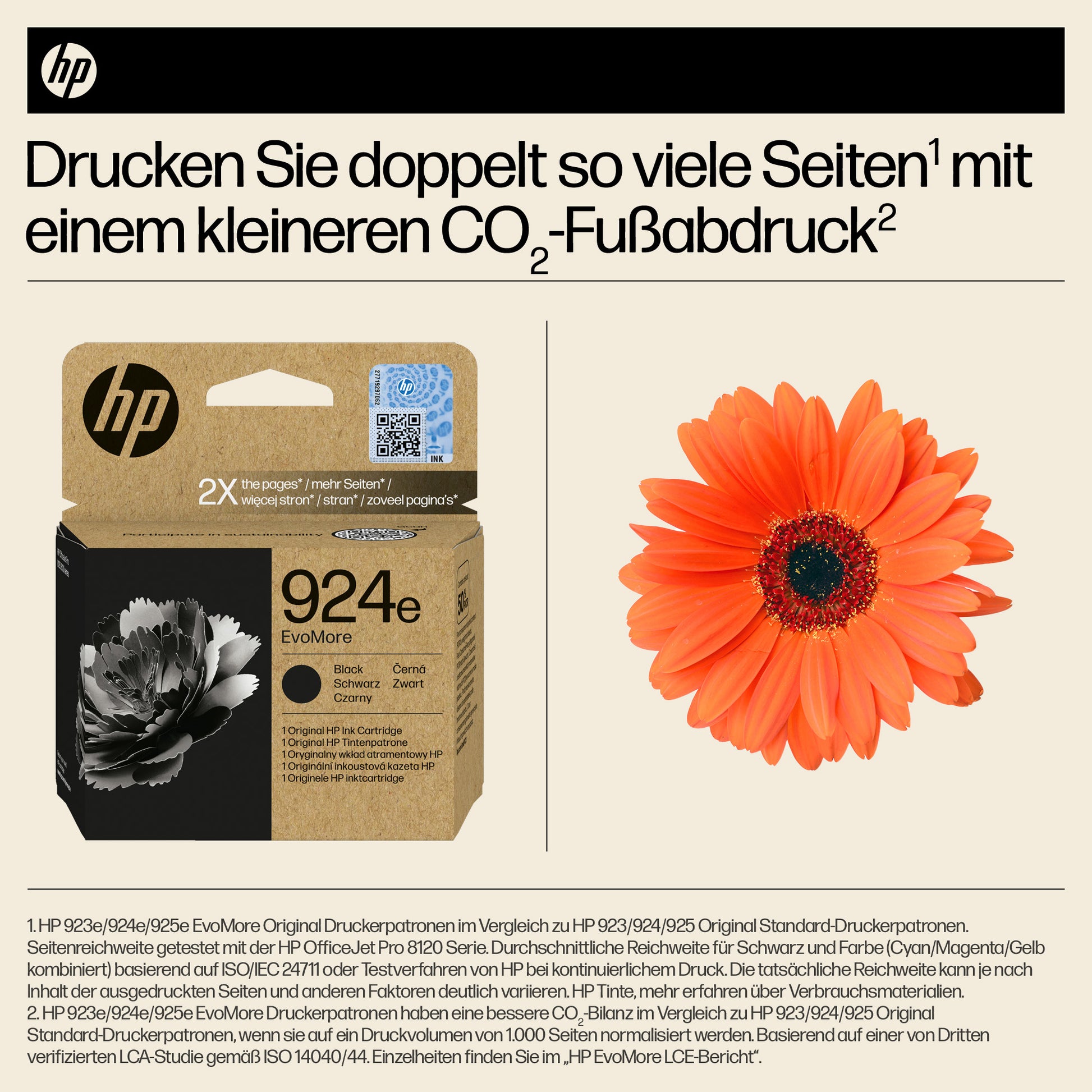 HP 924EXL Schwarz Tintenpatrone (Original) – 1'000 Seiten – für HP 924e