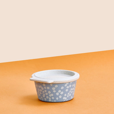 koziol Schale – 250 ml, Ø 11,4 cm, H 5,7 cm, Kunststoff (biozirkulär), Blau/Beige, spülmaschinenfest