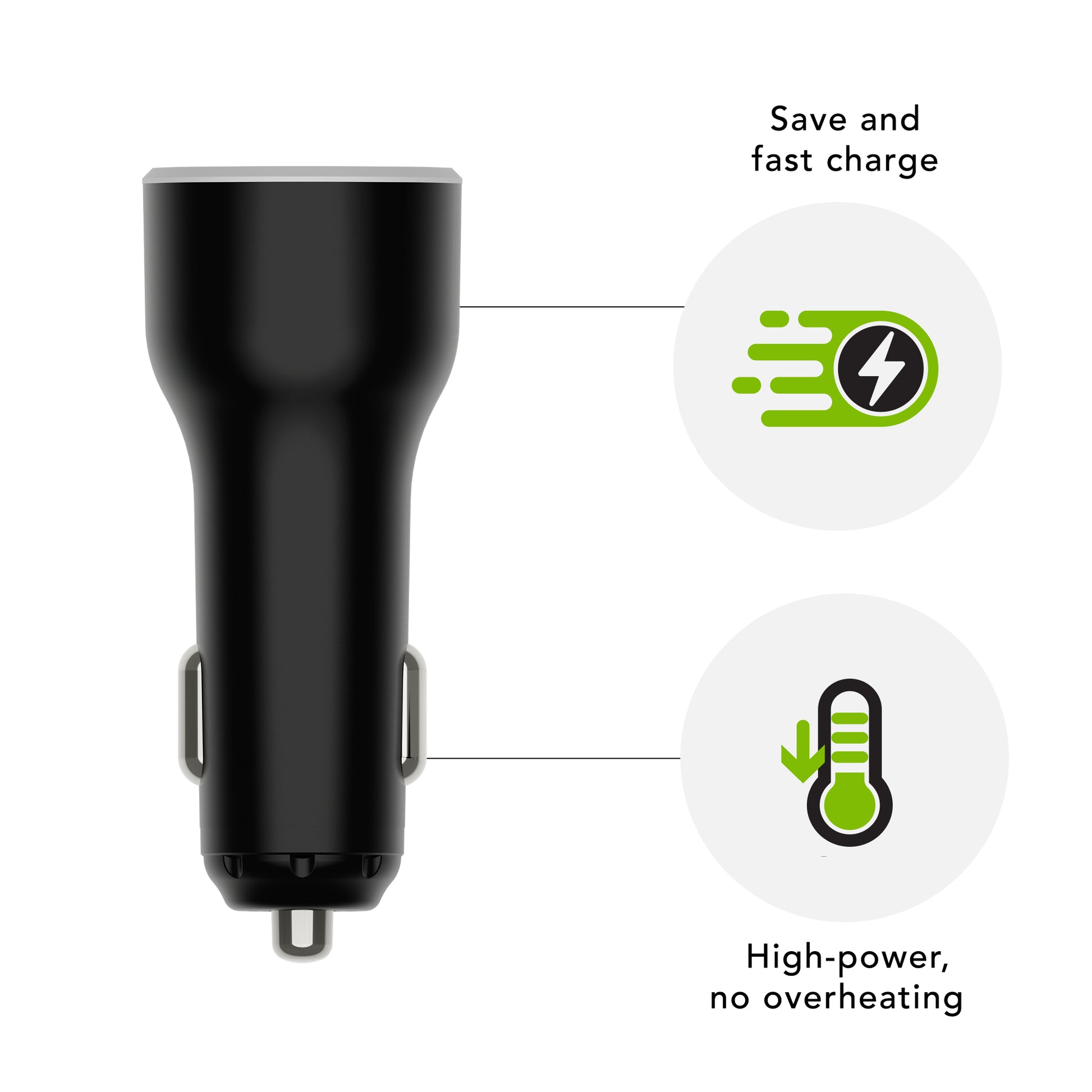 dbramante1928 re-charge Auto-Ladegerät 65 W – USB-C×1 – PD – Zigarettenanzünder – für 12–24 V
