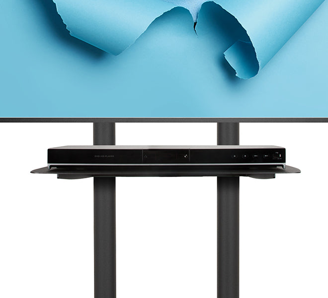 B-Tech TV-Wagen – bis 75" – VESA 600×400 – bis 70 kg, mit Rollen – Schwarz