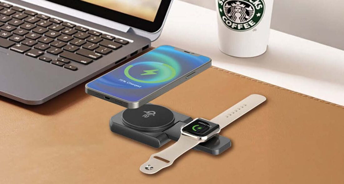 LMP Twist Ladepad – 15 W, Qi2, 2-in-1 – für Smartphones, Apple Watch