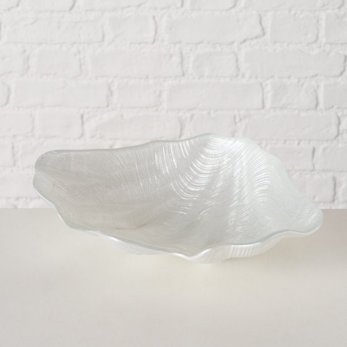 Boltze Schale – 20 × 27 × 6 cm, Glas, Weiss