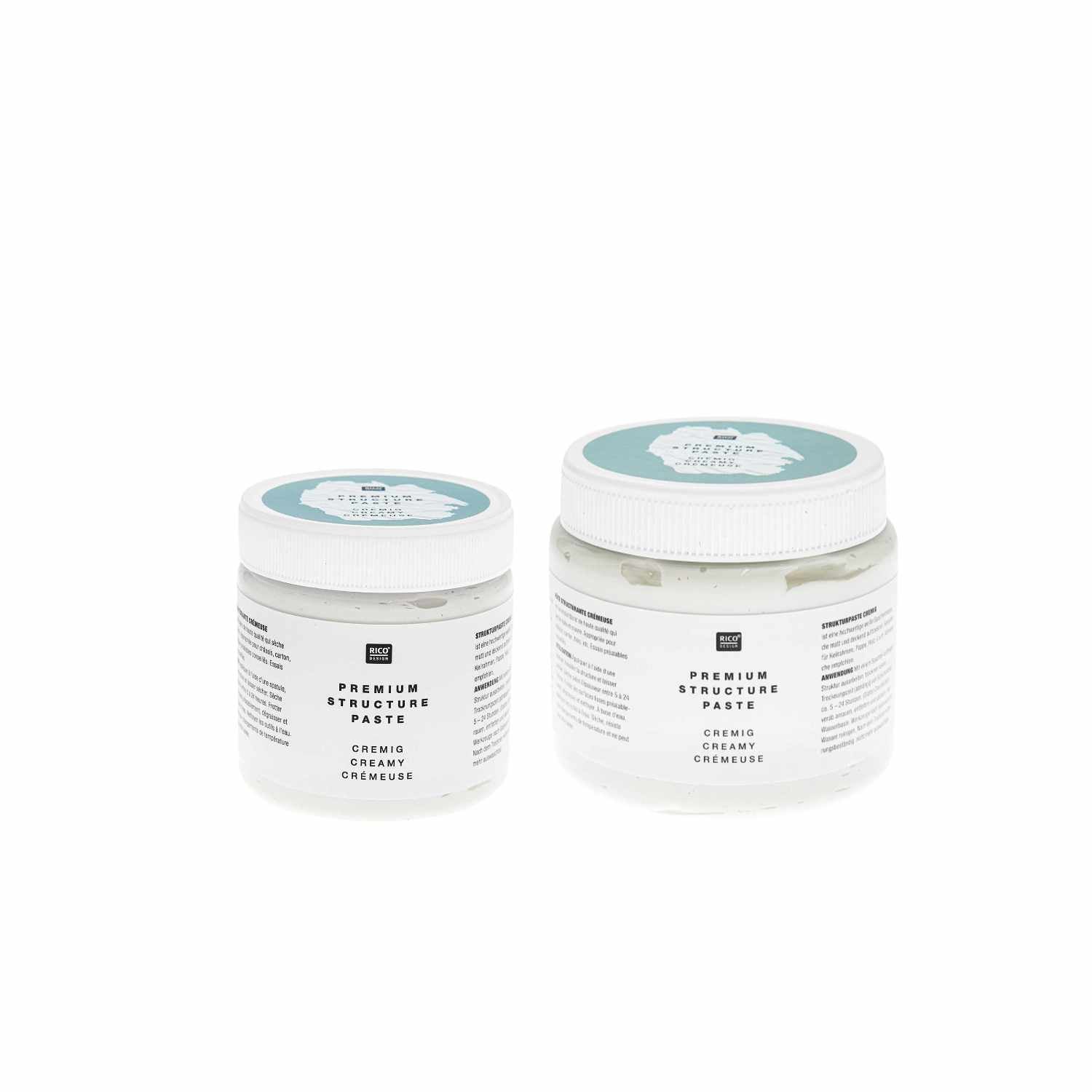 Rico Design ART Premium Strukturpaste – Weiss, matt, 3D-Effekt – 500 ml