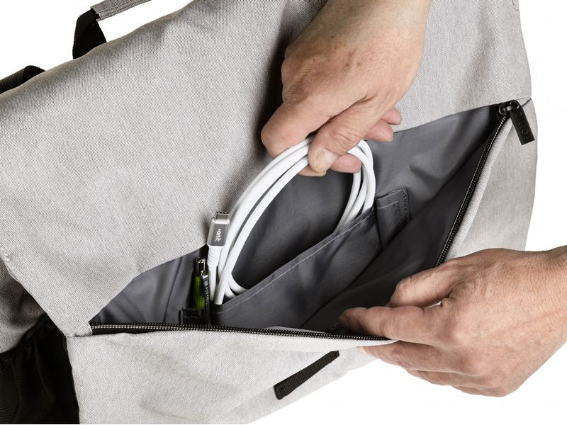 ONIT Notebook-Tasche bis 15,6" – Trolley-Band, rPET – Grau