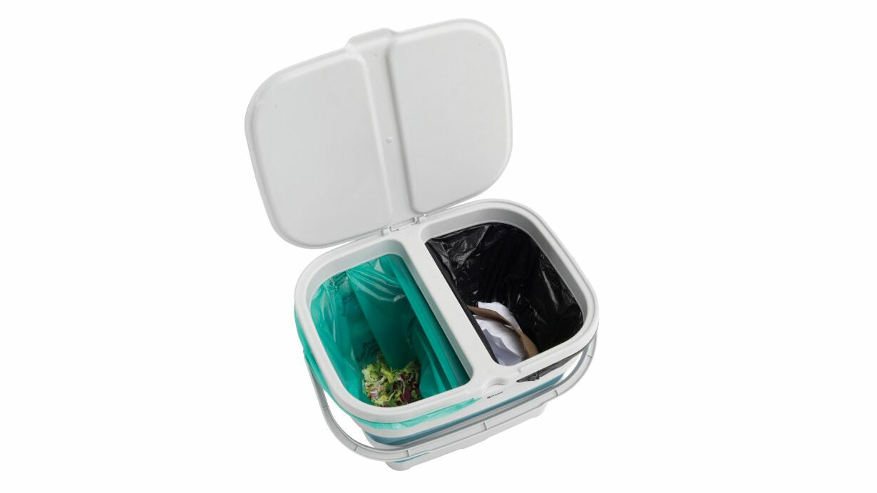 Outwell Recyclingbox Collaps RecycleIt Basket – 30 l – Kunststoff (TPE), rechteckig – blau – 2-fach