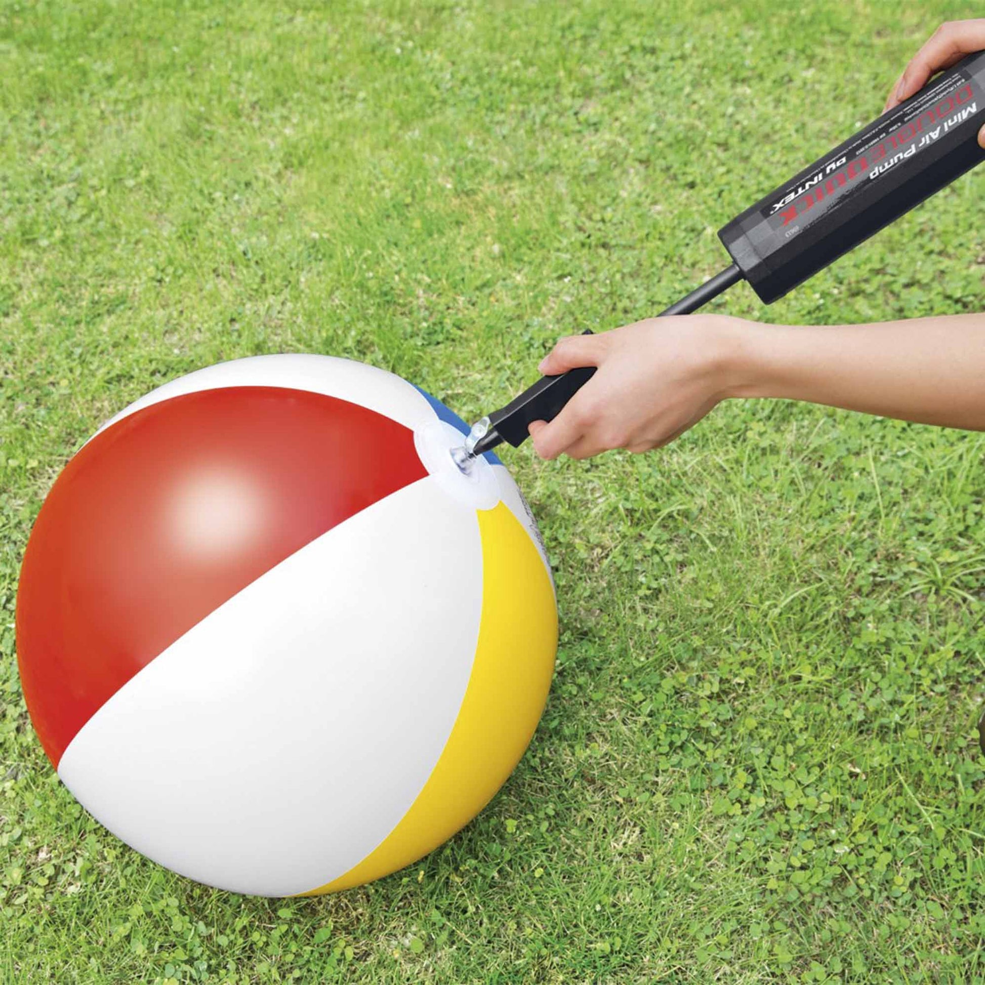 Intex Double Quick Mini Handpumpe – Höhe 290 mm, 1 Ventiladapter – für Schlauchboote – Kunststoff