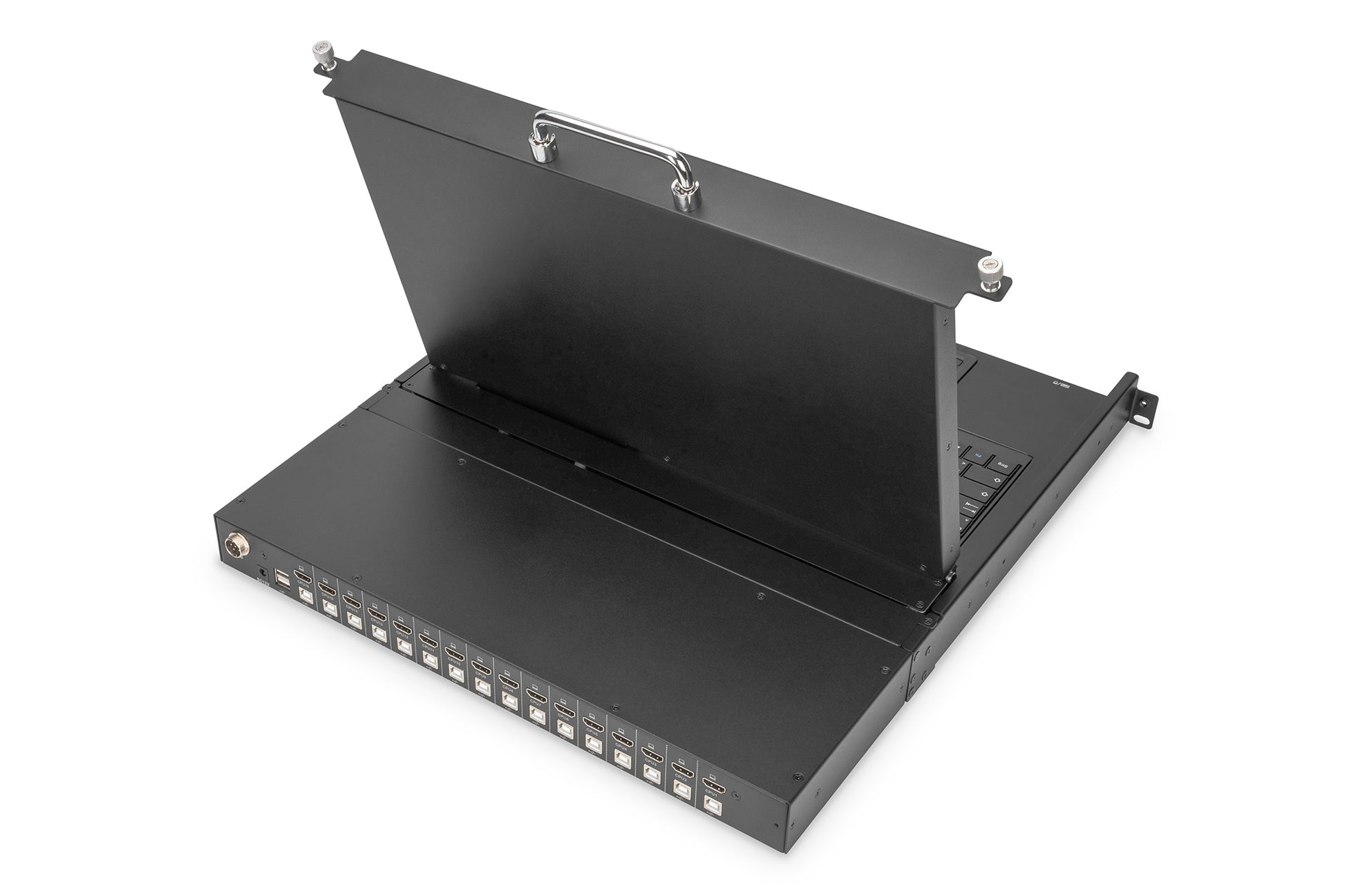 Digitus 17HD – 17" Rack-LCD-Konsole – 1920 × 1080, 16-Port HDMI KVM, Deutsch – 1U