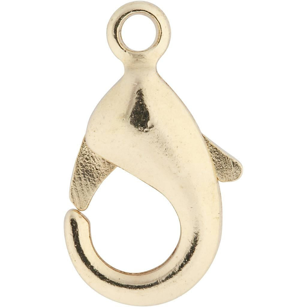 Creativ Company Karabiner-Verschluss, Metall – Gold – Ø 10,1 mm – 5 Stk.