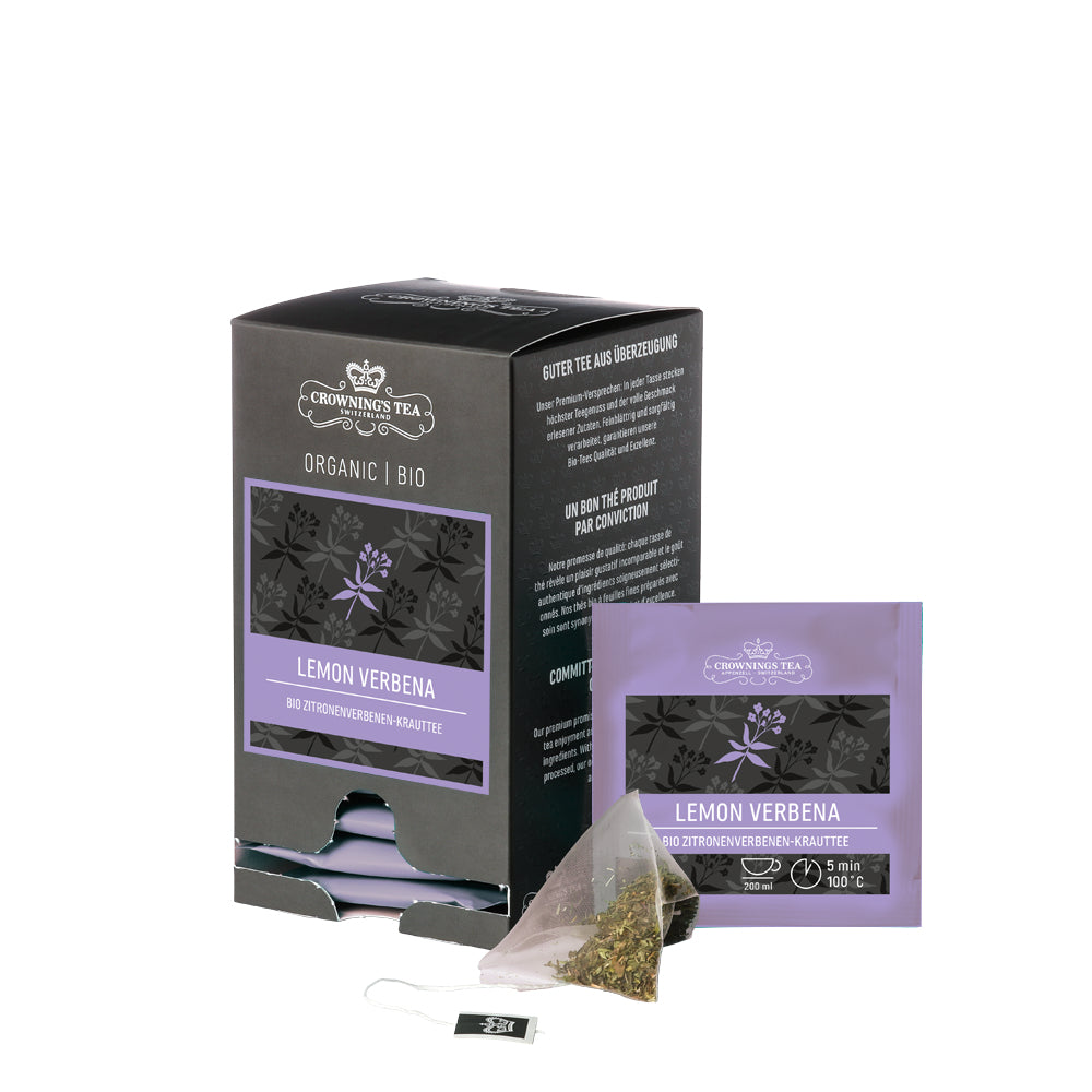 Crowning’s Tea Kräutertee Zitronenverbene – Teebeutel 15 Beutel – Bio