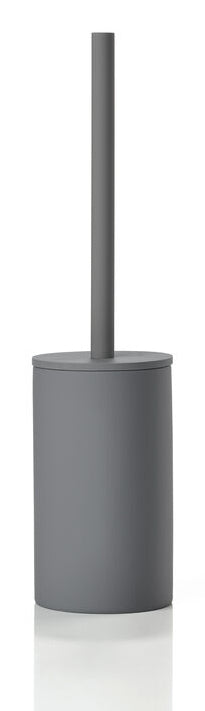Zone Denmark WC-Bürstenset – Keramik, Grau, Stiel Edelstahl, H 38 cm