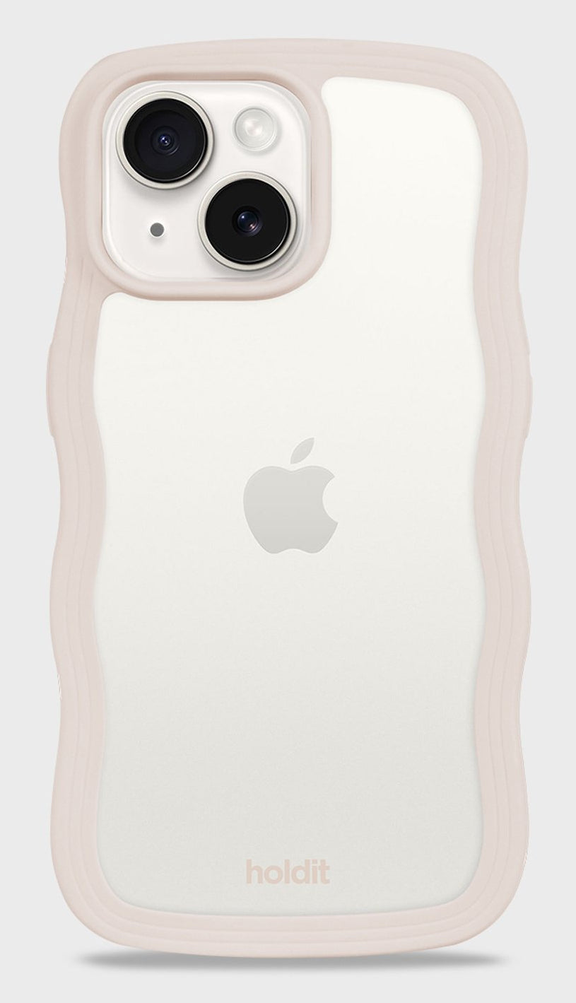 Holdit – Backcover Wavy – für Apple iPhone 17 – beige/transparent – TPU