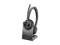 Poly Voyager 4320 – Duo On-Ear Headset – Bluetooth, USB-A – für Microsoft Teams – schwarz – bis 24 h