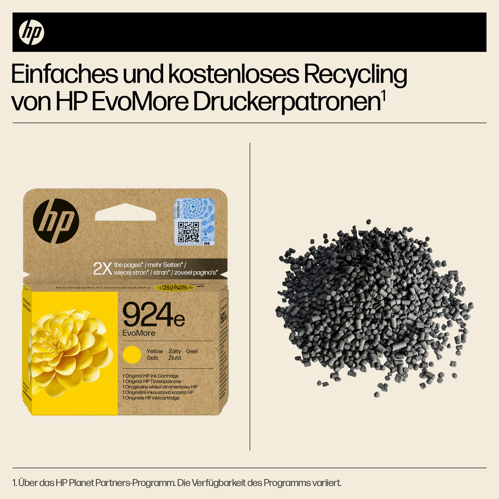HP 924EXL Gelb Tintenpatrone (Original) – 800 Seiten – für 924e
