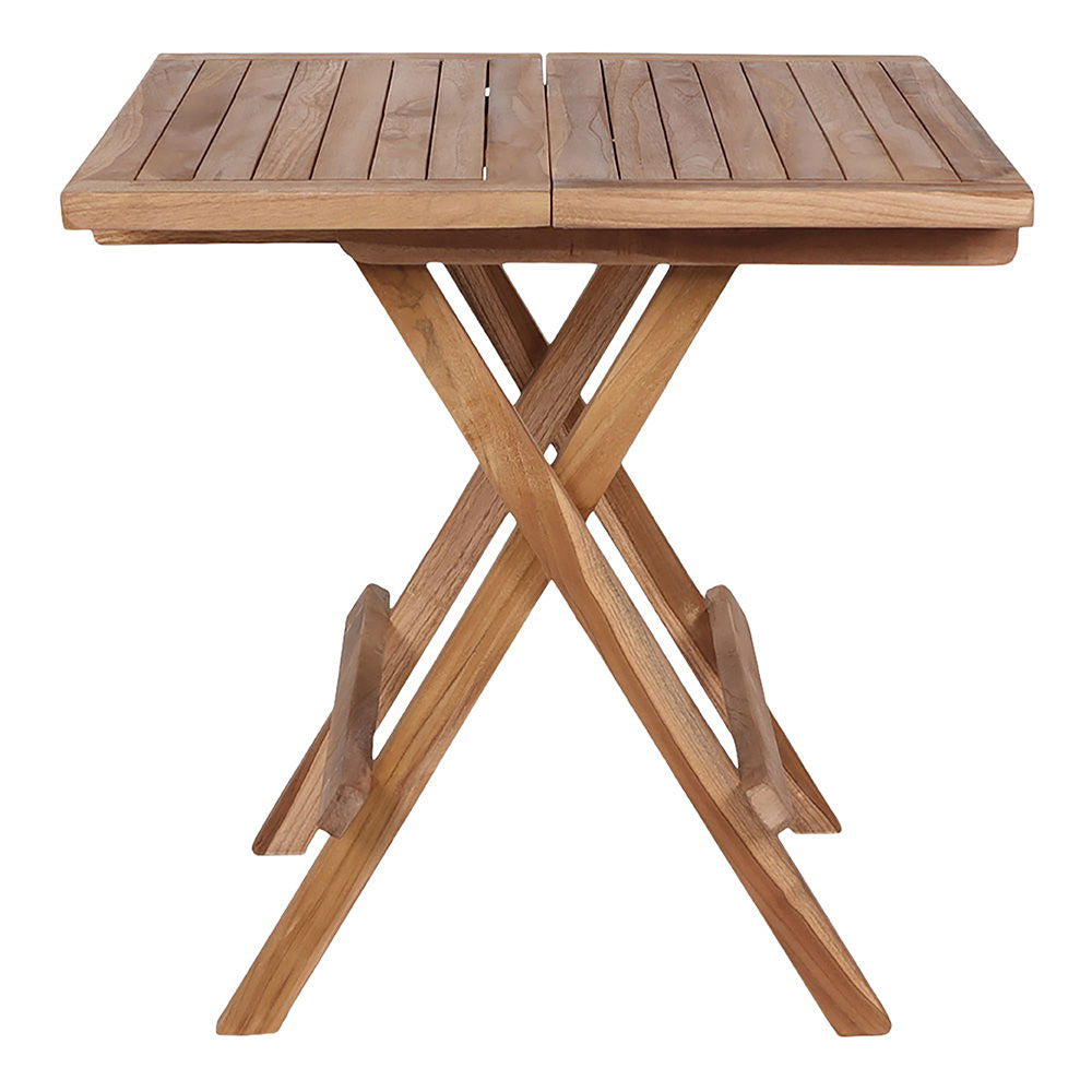 House Nordic Beistelltisch 7501001 – 50 × 50 × 50 cm, quadratisch – Teakholz – natur – faltbar