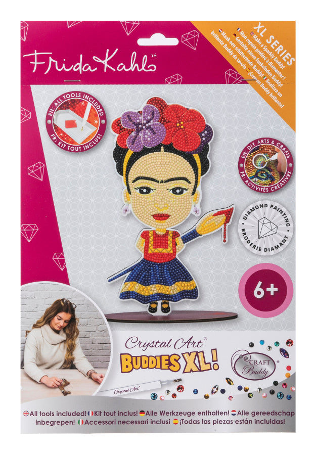 CRAFT Buddy Crystal Art XL Buddy – Diamond-Painting-Set – Frida Kahlo – 20 × 25 cm – ab 6 Jahren